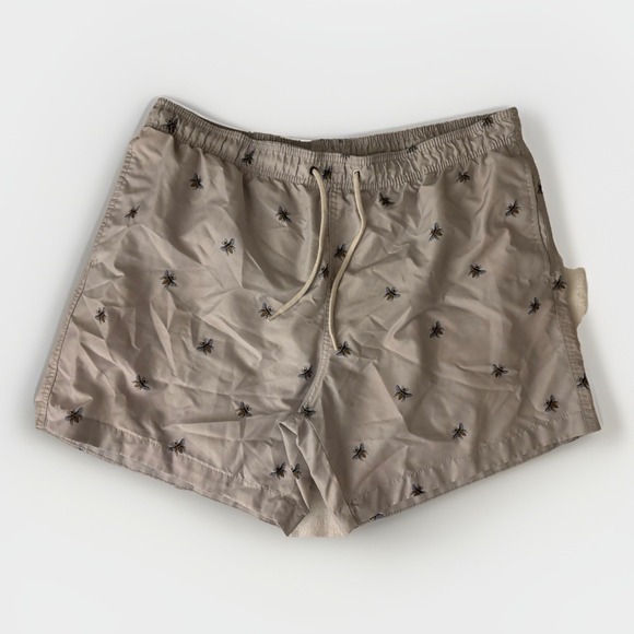H&M Gray Bumble Bee Beach Swim Shorts Trunks Men's XL Shortys - Picture 1 of 14